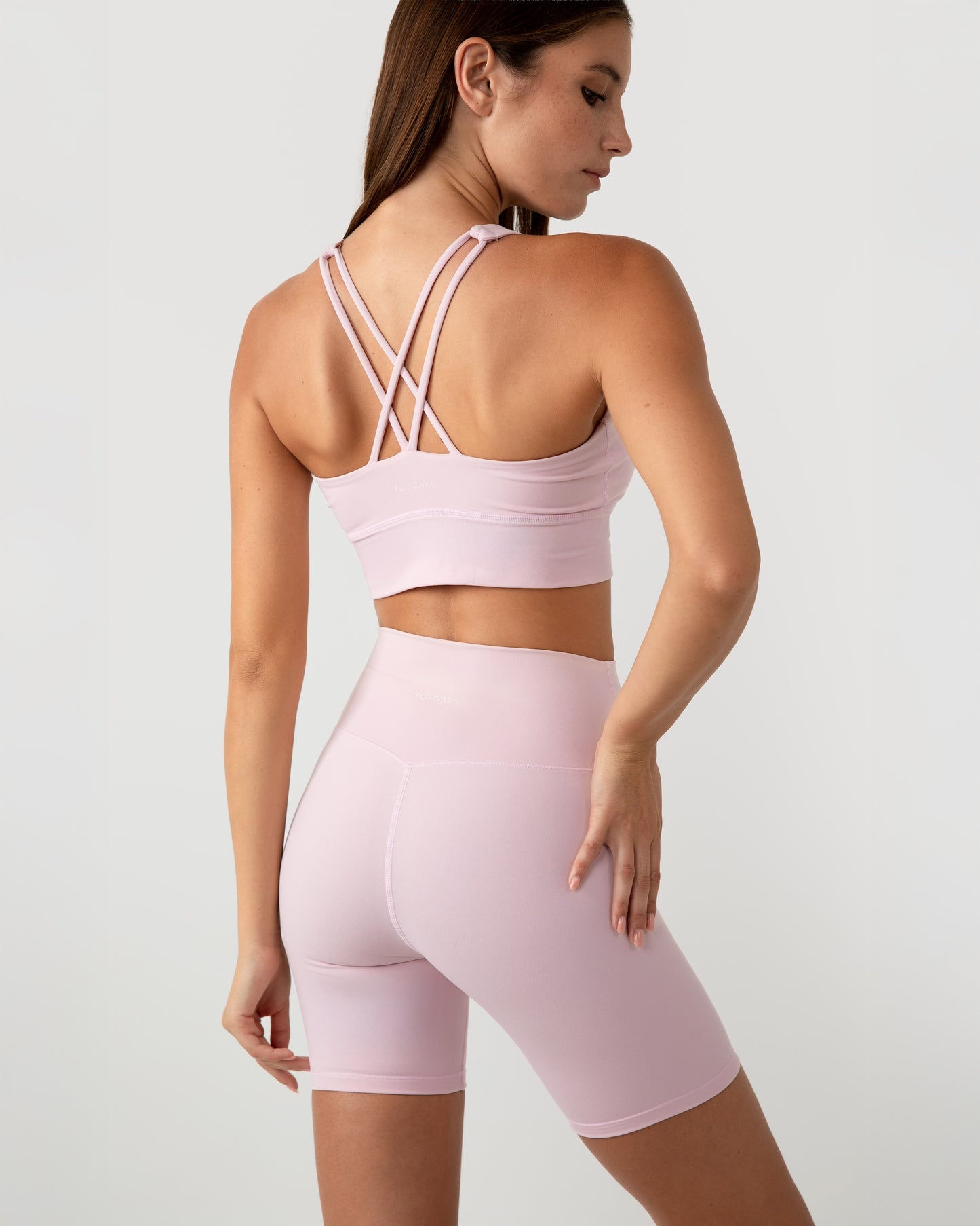 Cross Back Bra - Blossom Pink