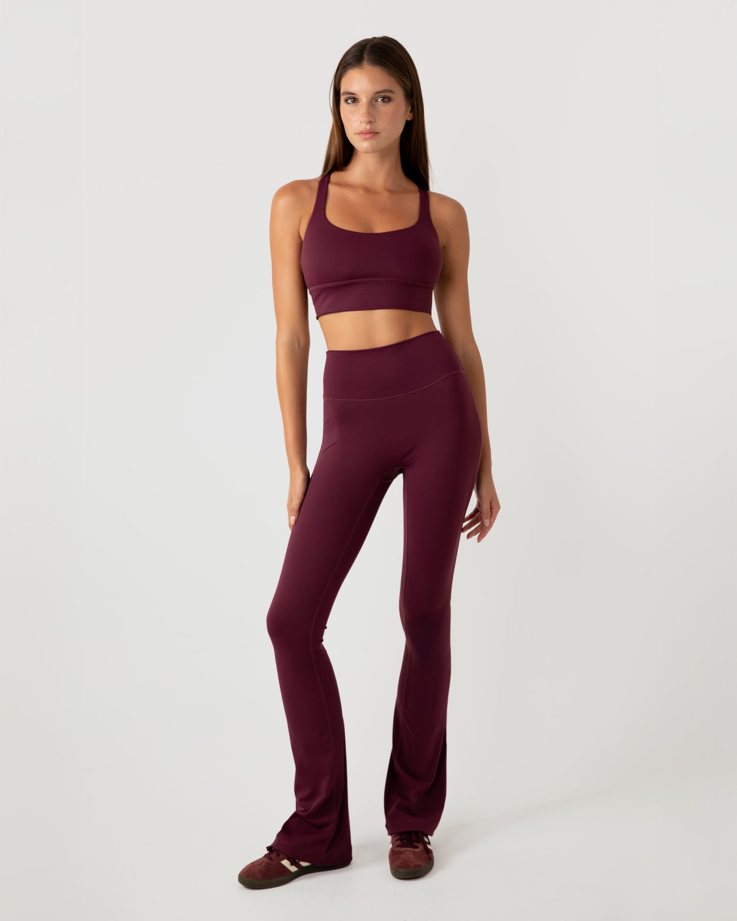 Flared Legging - Midnight Red