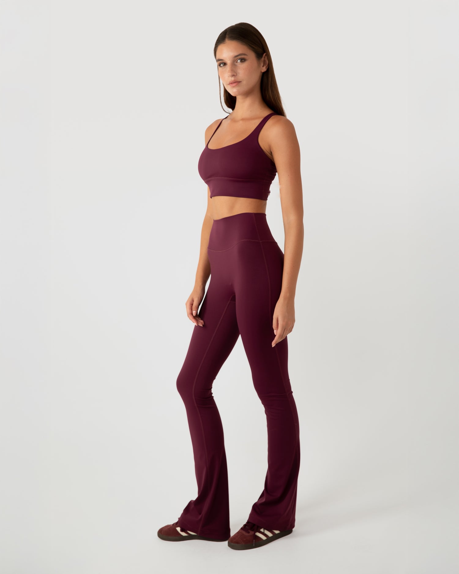 Flared Legging - Midnight Red