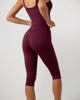 Capri Legging - Midnight Red