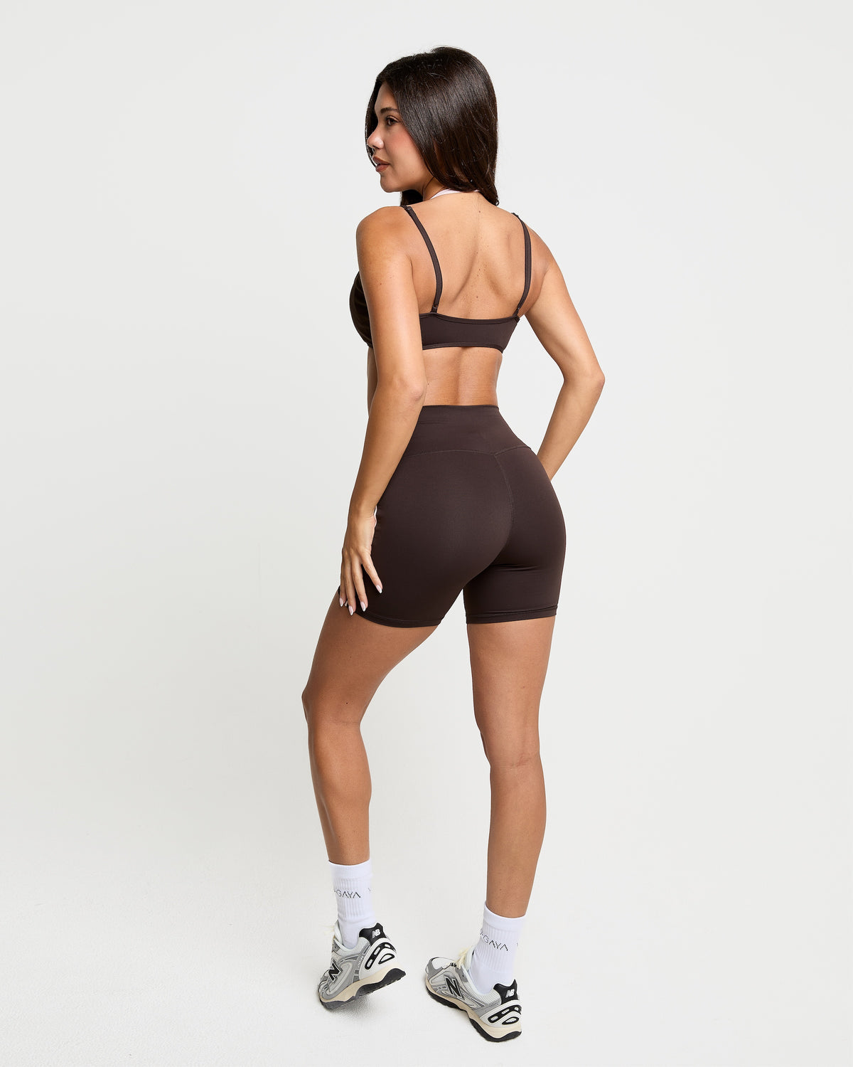 Layered Halter Bra - Coffee Bean / Blossom Pink