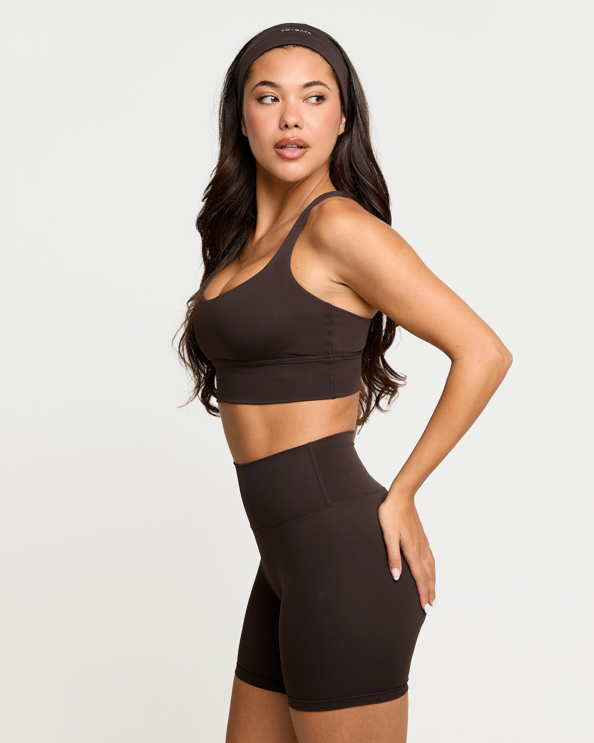 Cross Back Bra - Coffee Bean